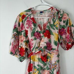 Old Navy Floral Maxi Dress - Red, Pink, Green